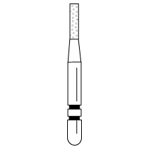Premier - Two Striper Flat-End Cylinder Diamonds Friction Grip Burs - 513.4M Medium