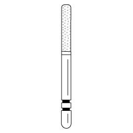 Premier - Two Striper Cylinder Diamonds Friction Grip Burs - 587.8C Coarse
