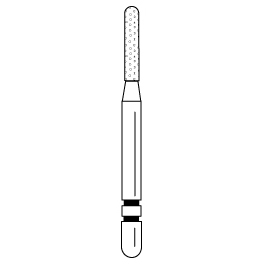 Premier - Two Striper Cylinder Diamonds Friction Grip Burs - 573.6C Coarse