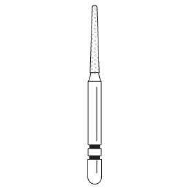 Premier - Two Striper Round-End Taper Diamond Friction Grip Burs - 777.8M