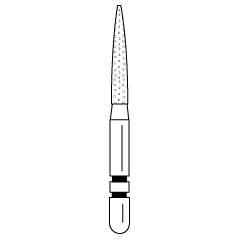 Premier - Two Striper Flame Diamond Friction Grip Burs - 260.8M