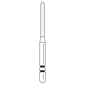 Premier - Two Striper Modified Beveled Cylinder Diamond Friction Grip Burs - 511.10