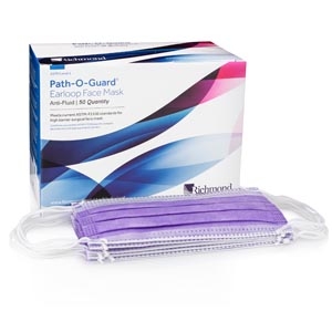 Path-O-Guard Anti-Fluid Earloop Mask Level 3 Lavender 50Bx