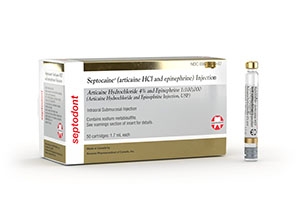 Septocaine Cart GOLD with 4% Epinephrine 1:100000 1.7ml 50Bx
