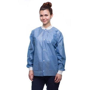 Valumax -Easy-Breathe Hip Length Lab Jacket - Ceil Blue - Medium