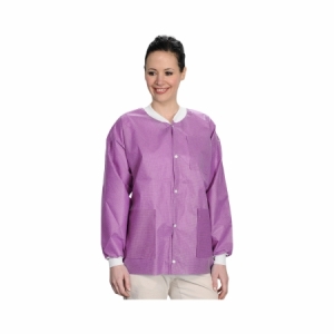 Jackets Raspberry Medium Hip Length 10/PK X-Safe -Jackets