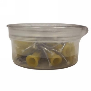 Stat-Flo Yellow Luer Lock Pre-Bent Tip 19ga Pack of 20