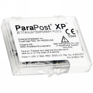 ParaPost XP Titanium Temporary Posts, 20/Pkg, Yellow, Size 4 (0.040"/1.00 mm)