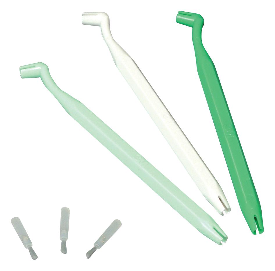 3M Applicator Handles and Disposable Applicator Brush Tips, 1919, (3 Handles/120 Tips)