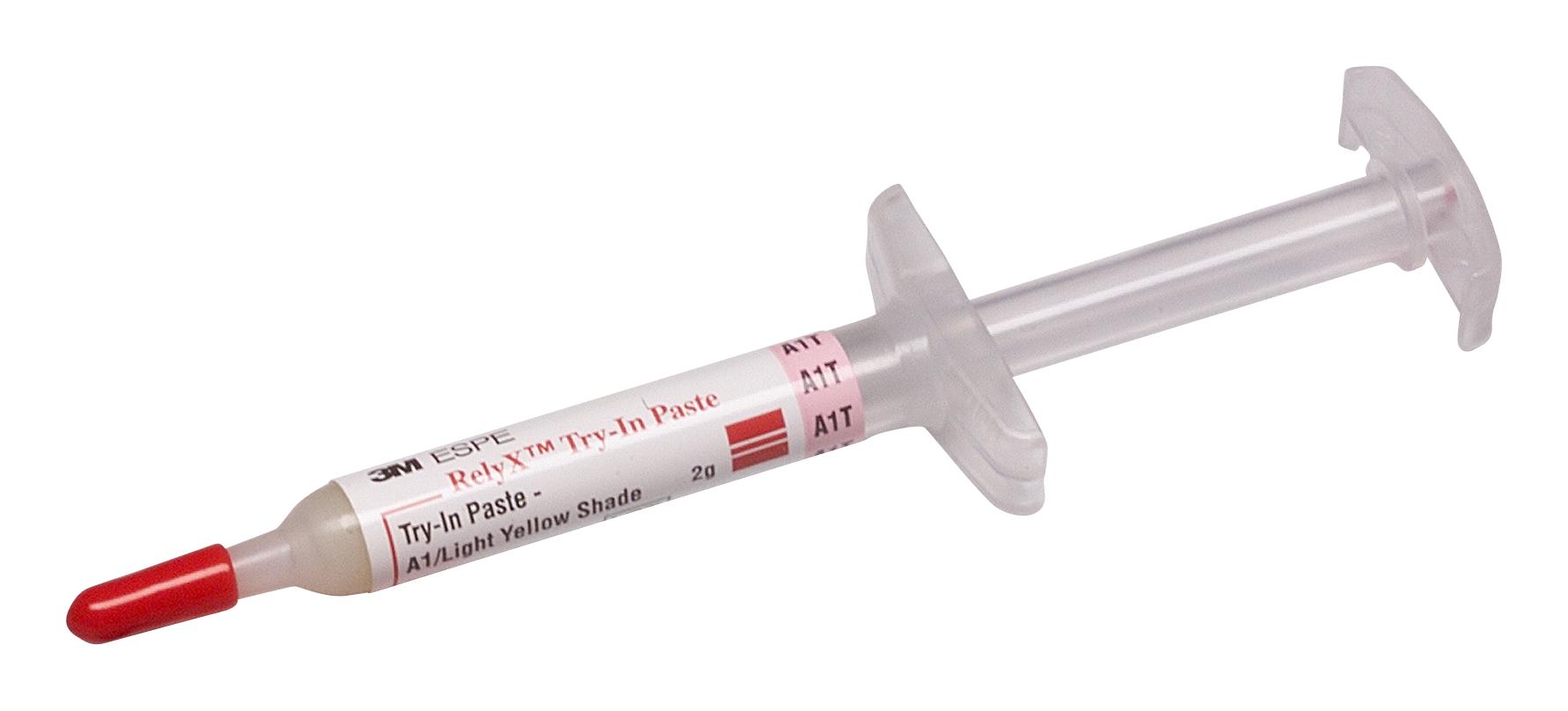 3M RelyX Try-In Paste Syringe Refill, 7614A1T, A1/Light Yellow, 1 - 2 g Syringe