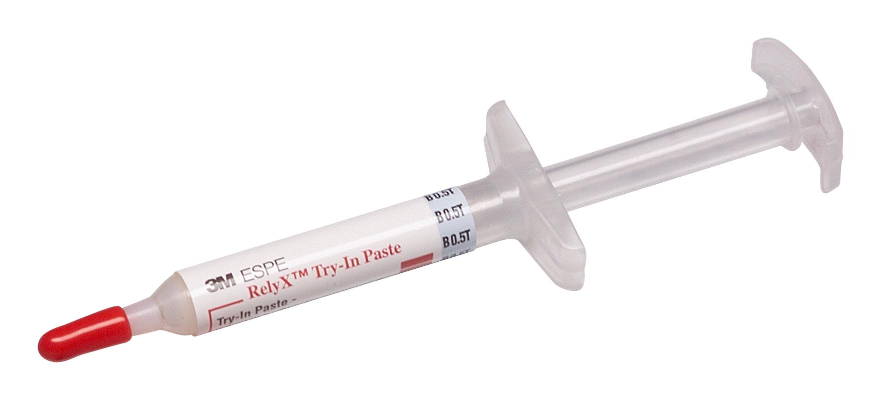 3M RelyX Try-In Paste Syringe Refill, 7614B0.5T, B0.5/White, 1 - 2 g Syringe