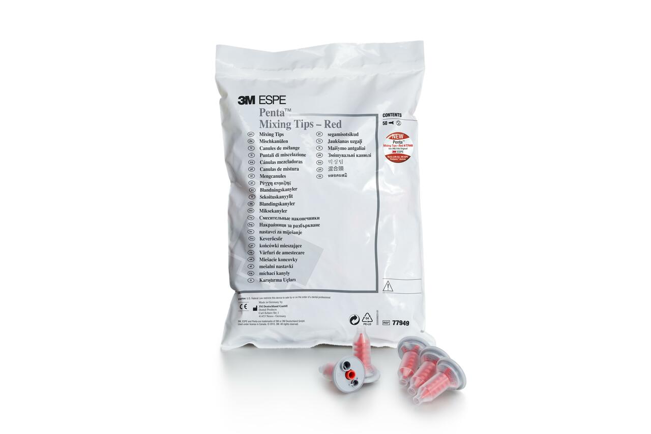 Penta Mixing Tips 360ml Red 50Pk