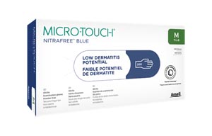 ANSELL MICRO-TOUCH NITRAFREE BLUE, 313028080