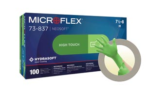 ANSELL MICROFLEX NEOSOFT NEOPRENE EXAM GLOVE, 73837100