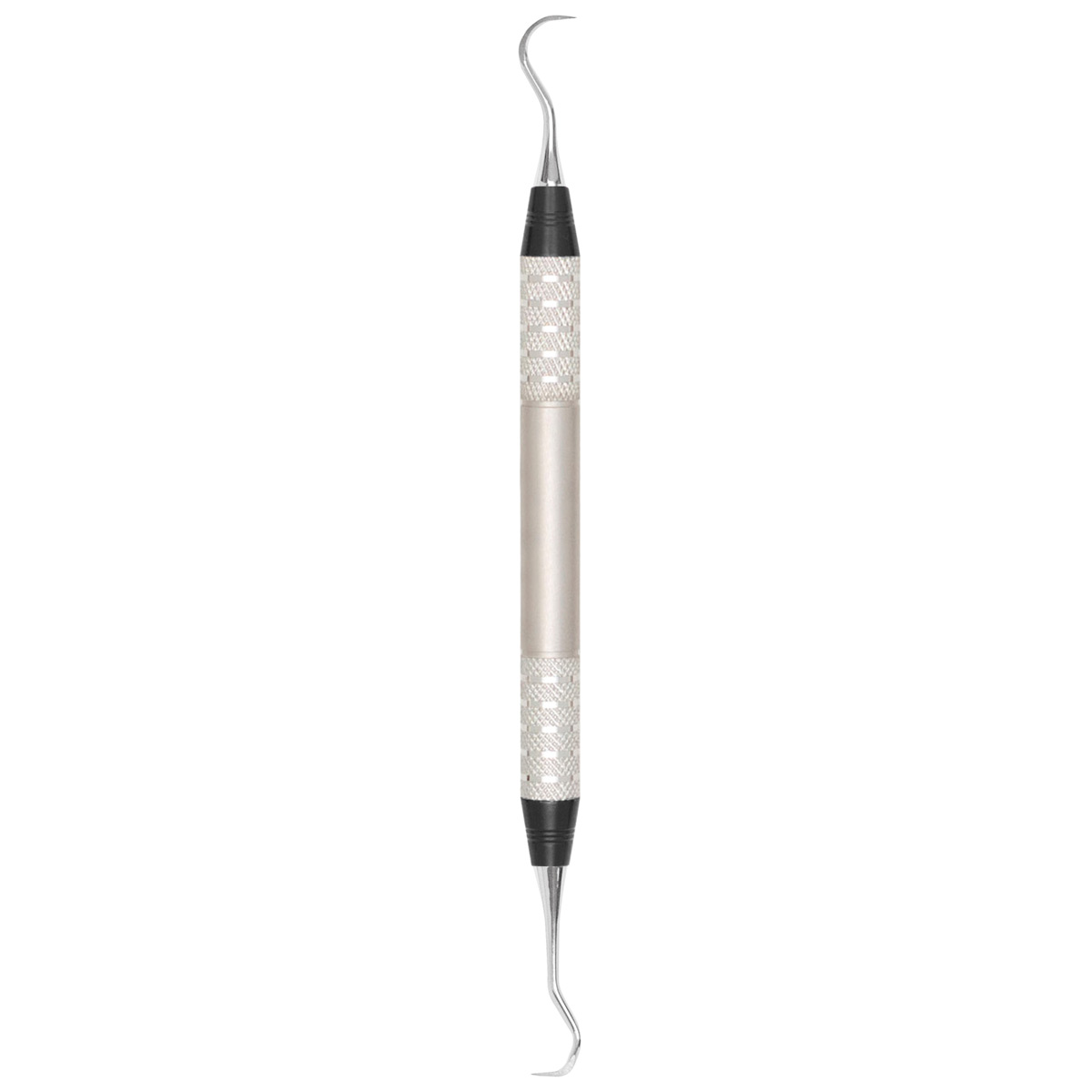 A.Titan - Anterior/ Curved towner sickle scaler combined with a straight jacquette sickle blade. D Lite handle - D Lite handl
