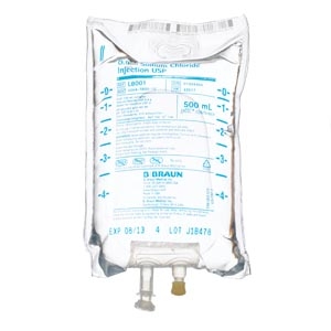 Sodium Chloride Injections 0.9% 500mL Container 24Cs