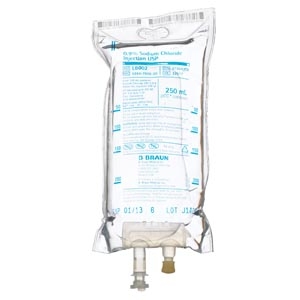 Sodium Chloride Injections 0.9% 250mL EXCEL Container (Rx) 24/cs (56 cs/plt) (Continental US+HI Only Excluding IN and ND) (It