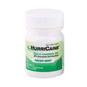 HurriCaine Topical Anesthetic Gel Fresh Mint 1oz Jar