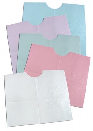TIDI 3-PLY TISSUE/POLY CONTOUR BIB, 917909
