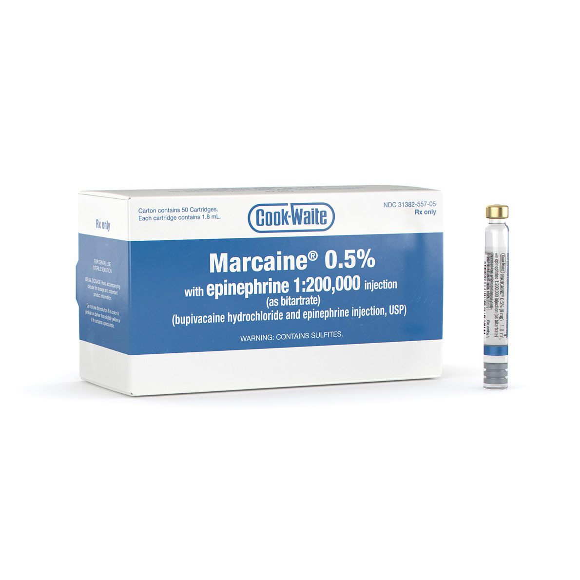 Cook-Waite Marcaine 0.5% w/EPI 1:200 50/Bx (SEP-99184)