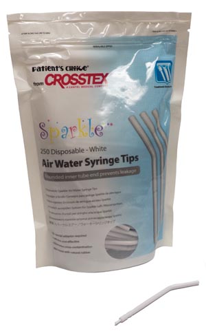 CROSSTEX SPARKLE DISPOSABLE AIR WATER SYRINGE TIPS, BCSAWSWH