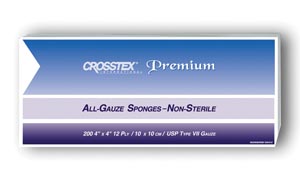 CROSSTEX ALL GAUZE PREMIUM NON-STERILE SPONGES, ENC412