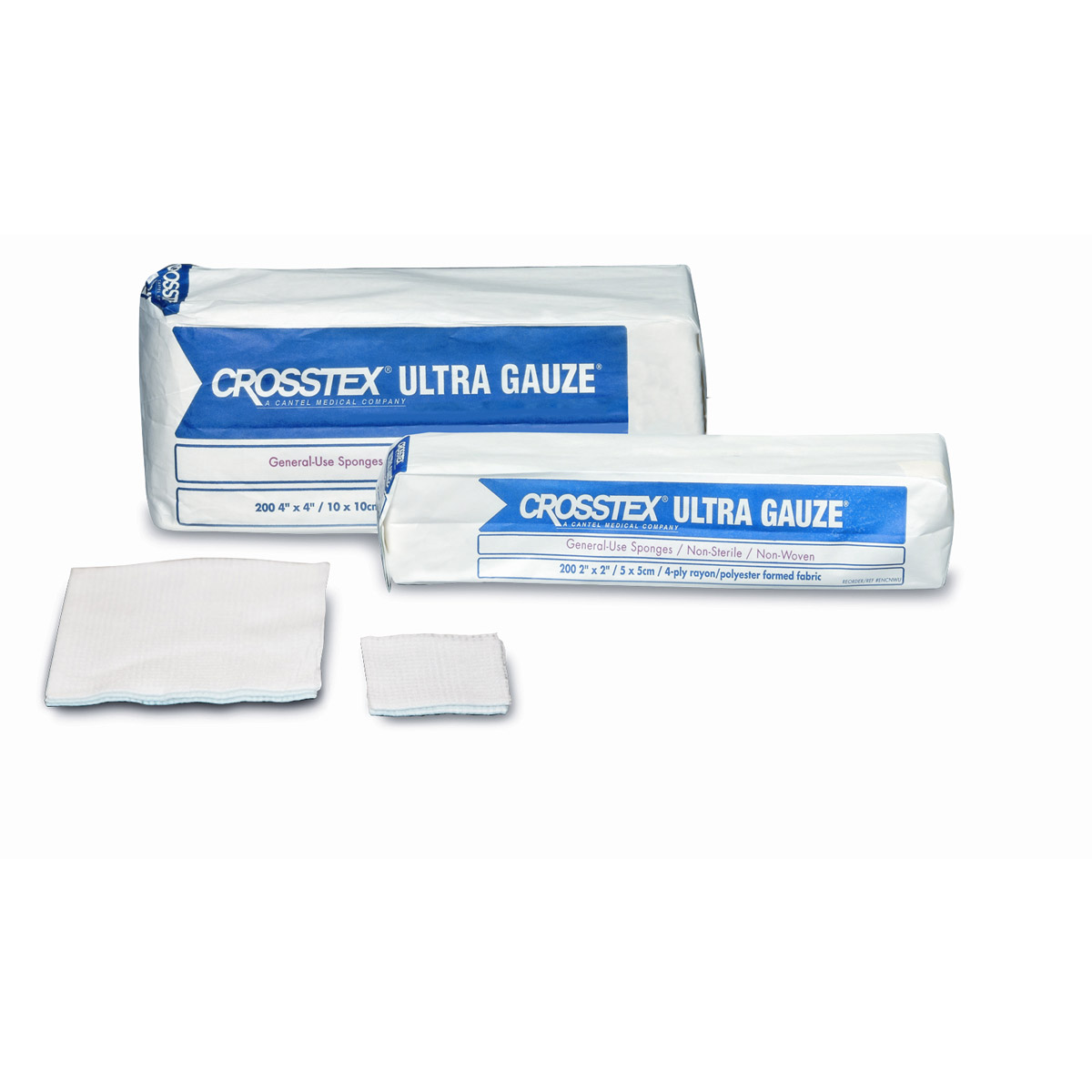 CROSSTEX ULTRA GAUZE NON-WOVEN SPONGES, ENCNWUB