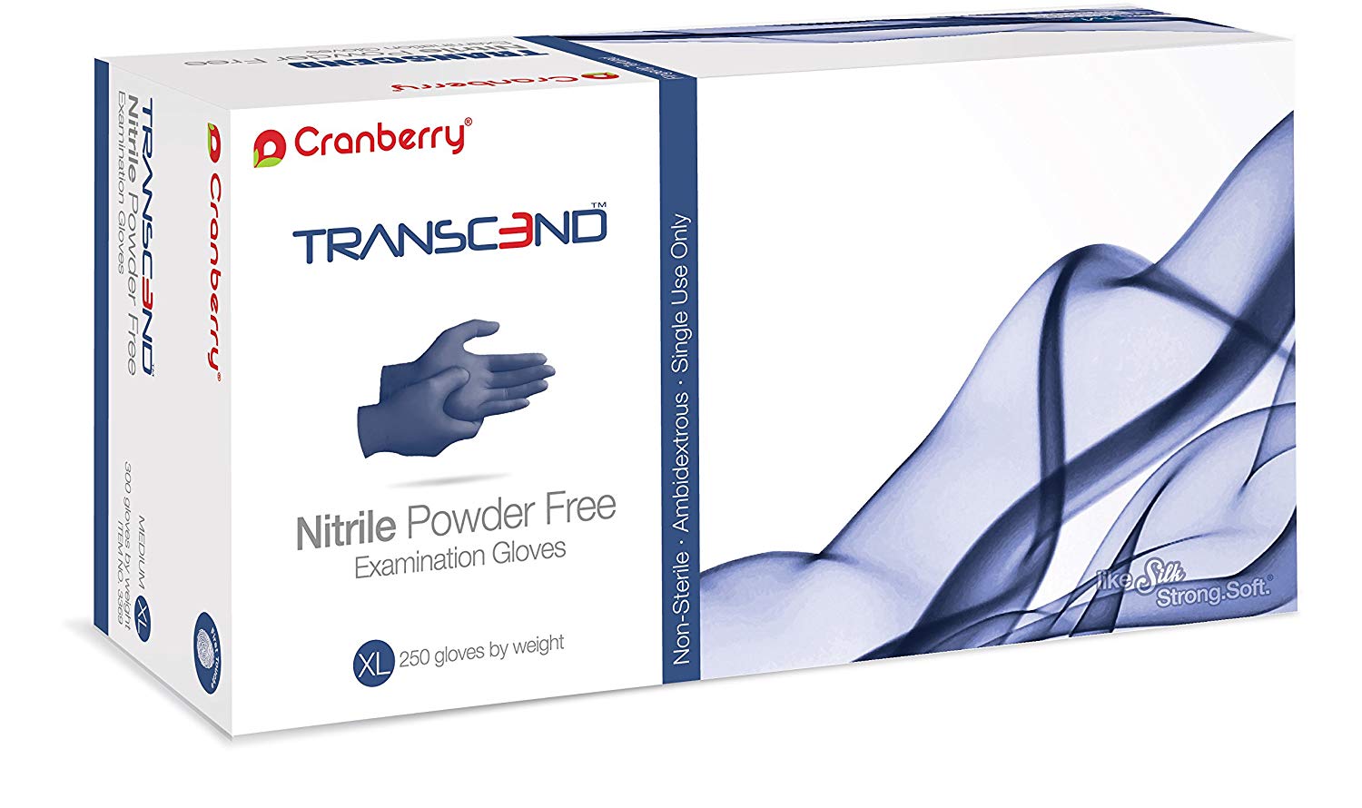 Transcend Nitrile PF Gloves (L) 300Bx
