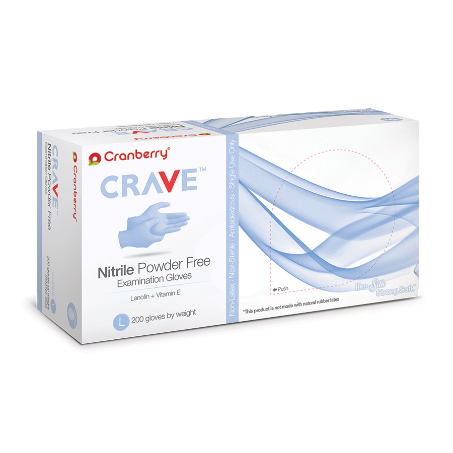 Crave PF Nitrile Glove (M) 200Bx