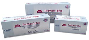 ProView Plus Sterilization Pouches 2-3/4'' x 9'' 200Bx