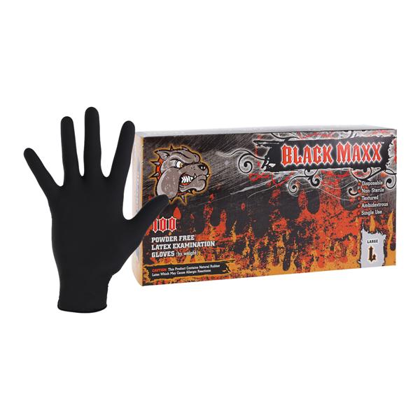 Black Maxx L Latex Exam Gloves
