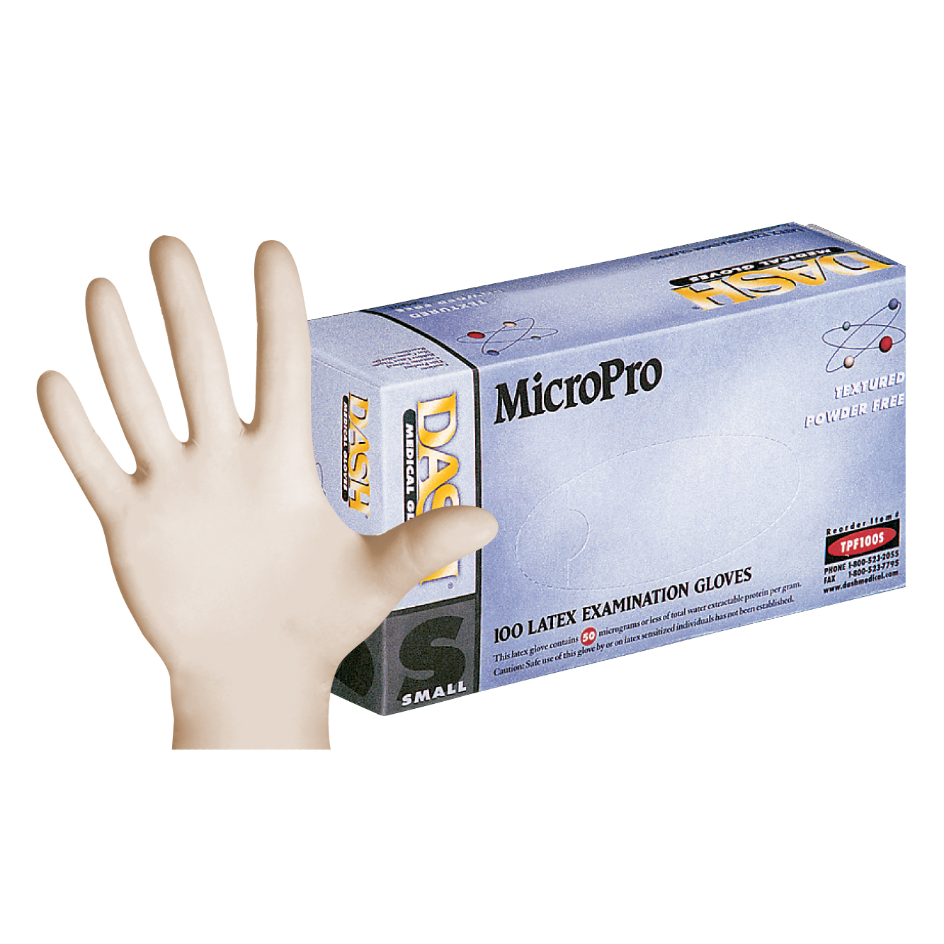 Dash Medical - Micropro Powder Free Latex Gloves - Medium