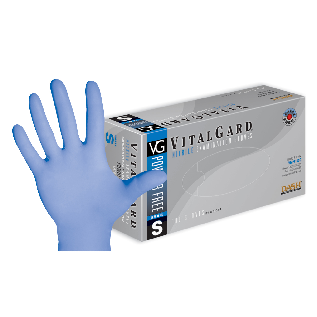 Dash Medical - Vitalgard Powder Free Latex Gloves - MEDIUM