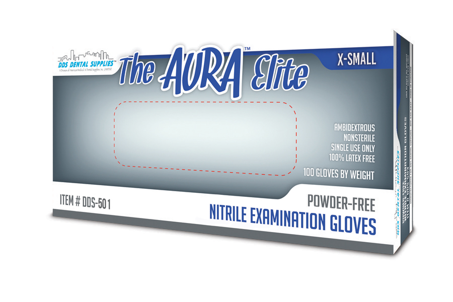 Aura Elite P.F. Nitrile Premium Flex Exam Gloves (XS) 100Bx