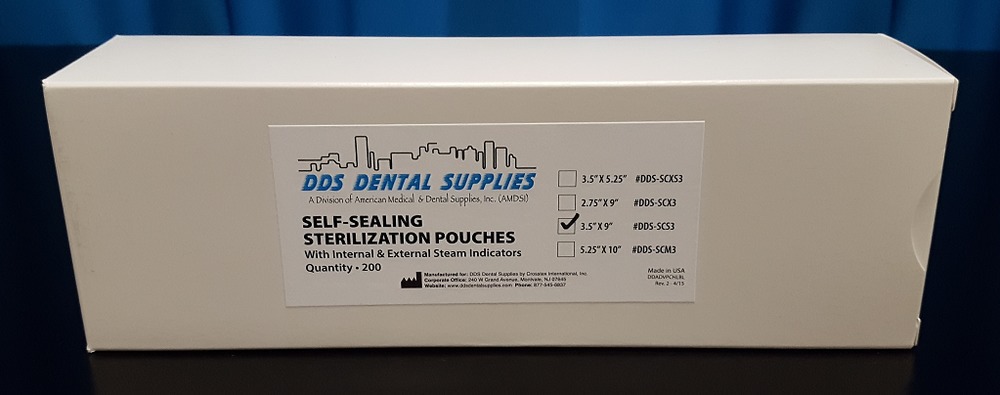 DDS-Dental Supplies - Self Seal Sterilization Pouches 2-3/4" x 9" 200Bx