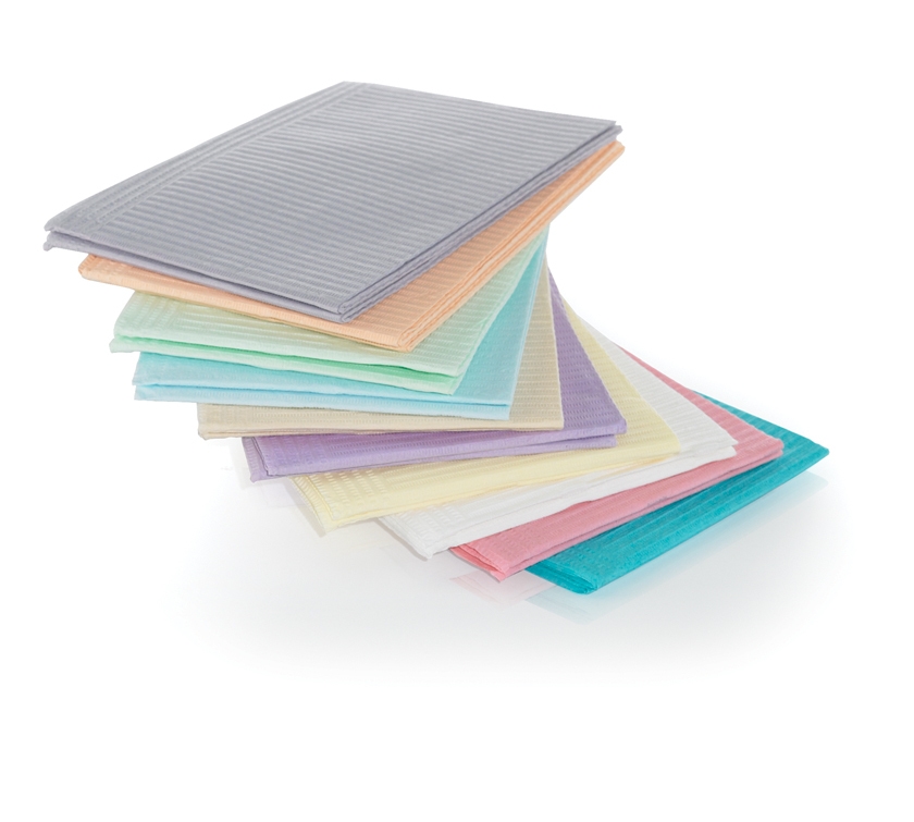 DDS Dental Supplies - Advantage Plus Bibs Aqua 3 + 1 Ply 13 x 18 500Cs