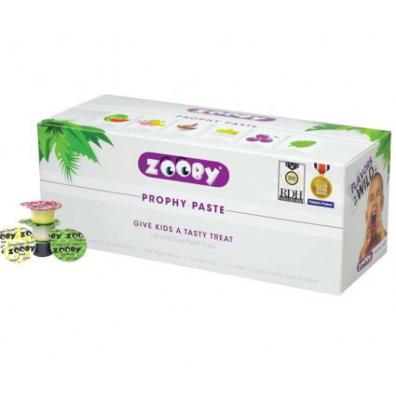 Zooby Prophy Paste Animal Pack Assortment Medium 100/bx