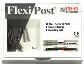 Flexi-Post Titanium Post Refill Size 01 Red 10Pk