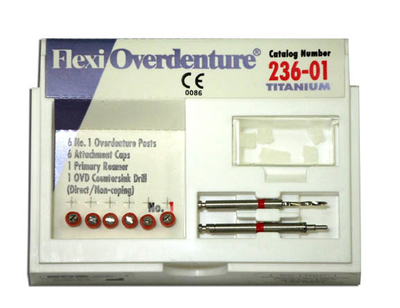 Flexi-Overdenture Titanium Refills (For Direct/Non-Coping Technique)-Red/Size 1