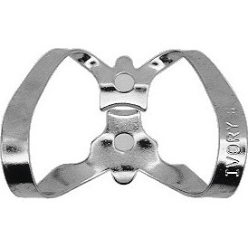 Ivory Rubber Dam Clamps, Winged 6, Central and Incisor