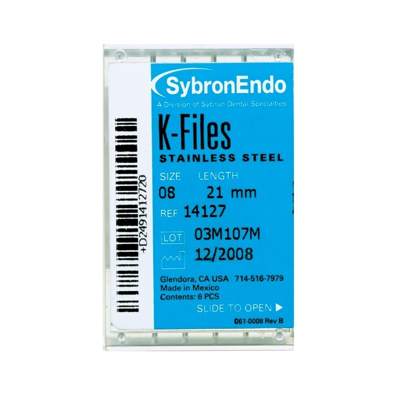Kerr Endo K-Files SS 25mm #08 6Bx