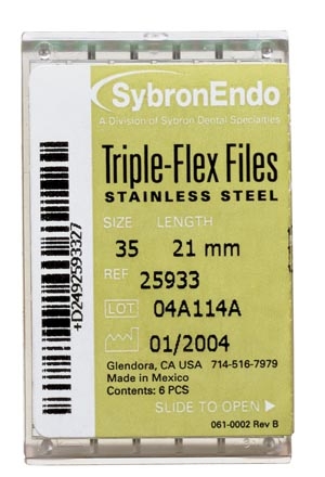 Triple-Flex Files 21mm #20 Yellow 6Pk