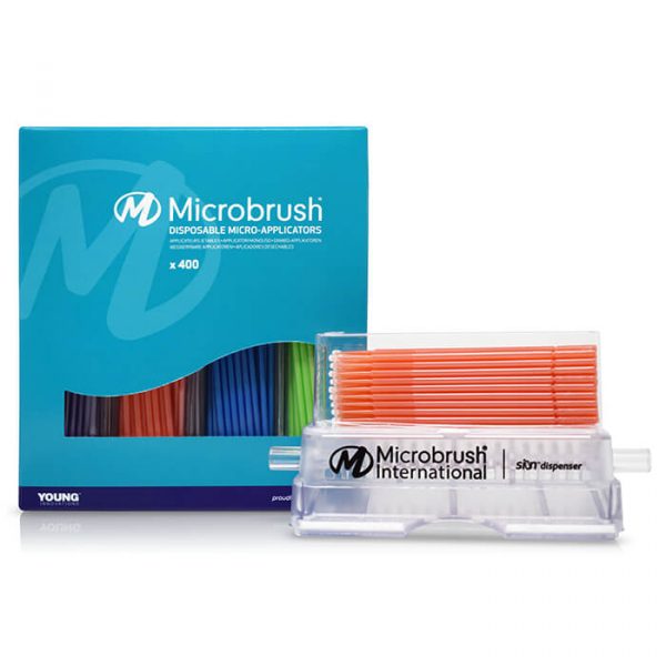Microbrush Plus Dispenser Kit - White, Super Fine (1.0 mm), PSF400-KIT
