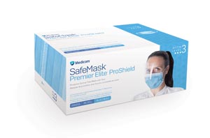 SafeMask Premier Elite Proshield Face Mask Level 3 Blue 25Bx