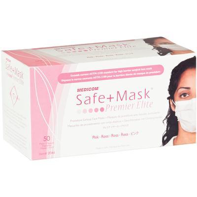 Safe-Mask Premier Elite Earloop Level 3 Pink 50Bx