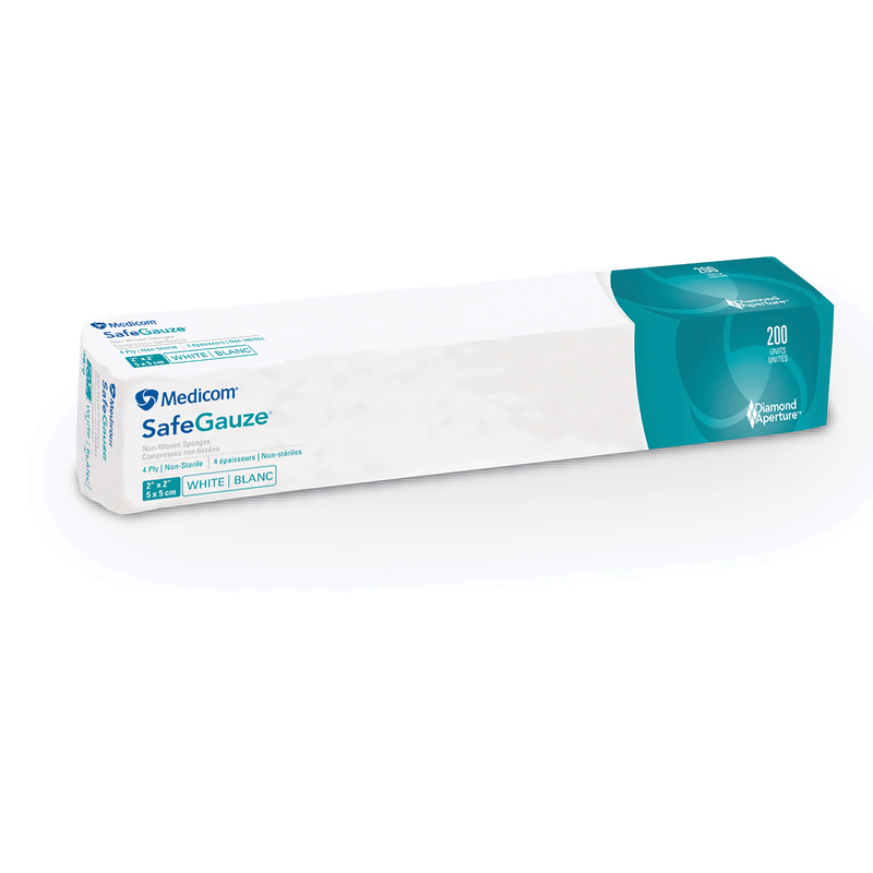 SafeGauze Premium Gauze Sponges 2" x 2" 4-Ply Non-Woven NS 5000cs