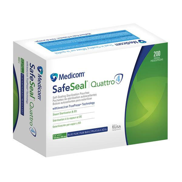 Quattro Sterilization Pouch 5 1/4'' x 6 1/2 '' 200Bx