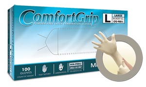 Microflex - ComfortGrip Latex Powder-Free Non-Sterile Natural Textured Exam Gloves - Medium