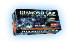 Microflex Diamond Grip Plus Latex PF Gloves 100/bx - S, MicroFlex, DGP-350-S