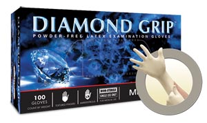 MICROFLEX - DIAMOND GRIP Chlorinated POWDER-FREE LATEX EXAM GLOVES - X-Large